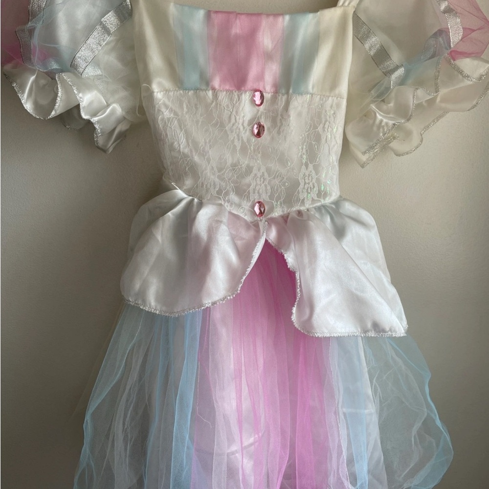 Charming Kids Princess Dress with Pink and Blue Hues